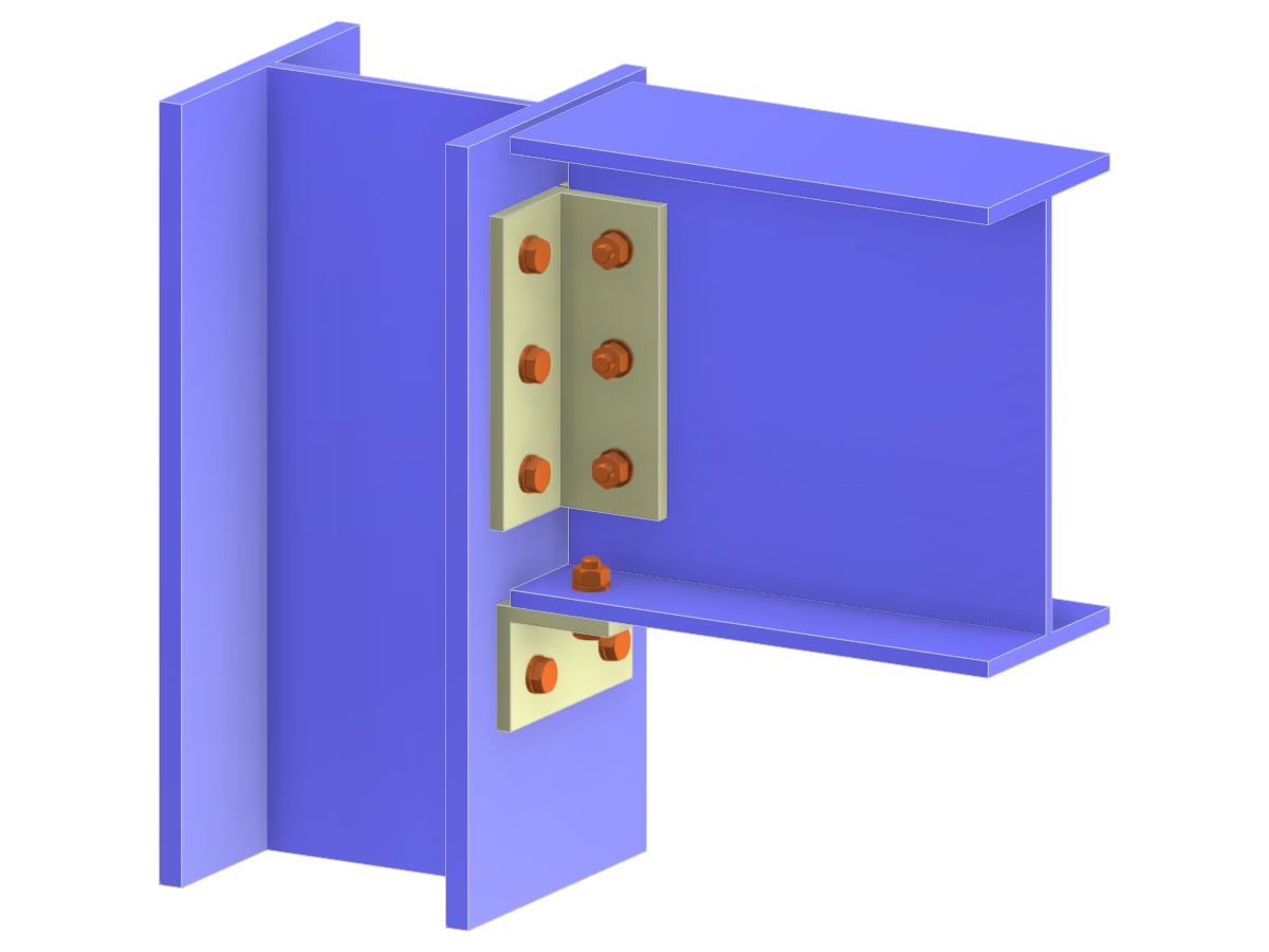 Model 005115 | Beam to Column Flange Connection via Cleats