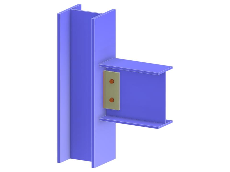 Model 005121 | Beam-to-Column-Web Connection via Fin Plate