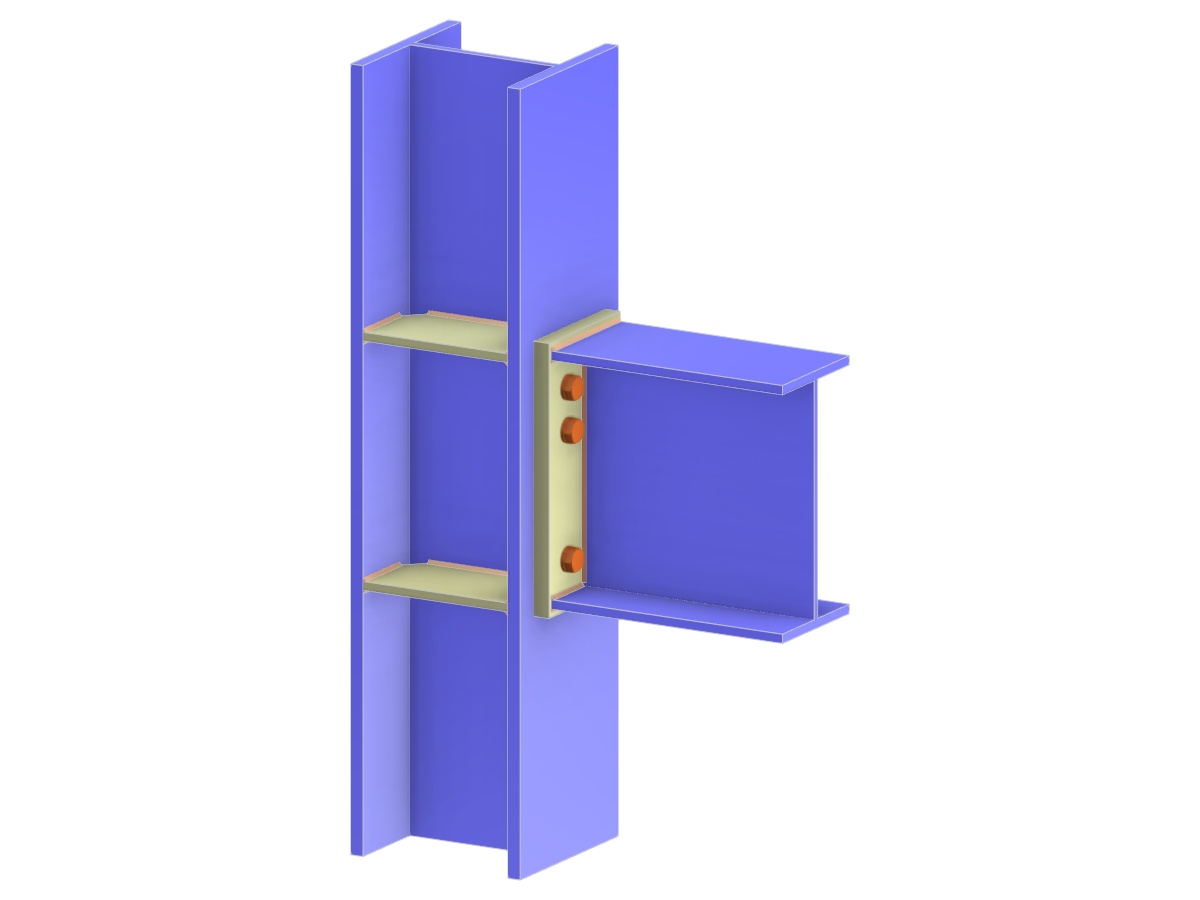Model 005154 | Beam-to-Column-Flange Connection via Full-Depth End Plate