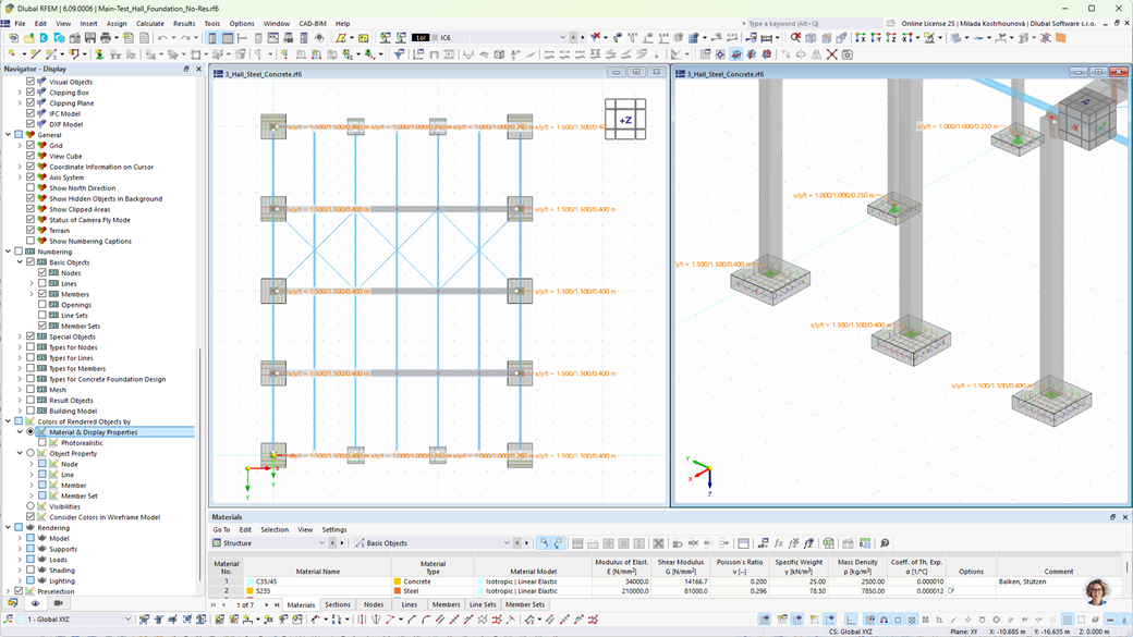 Digitally modeled reinforced concrete foundations in the RFEM 6 analytical model