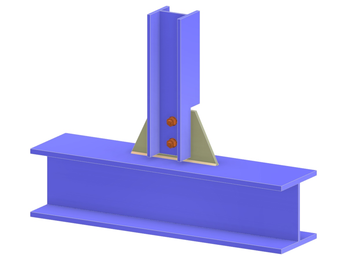 Model 005192 | Truss T-Joint | Vertical to Chord Connection via Fin Plate