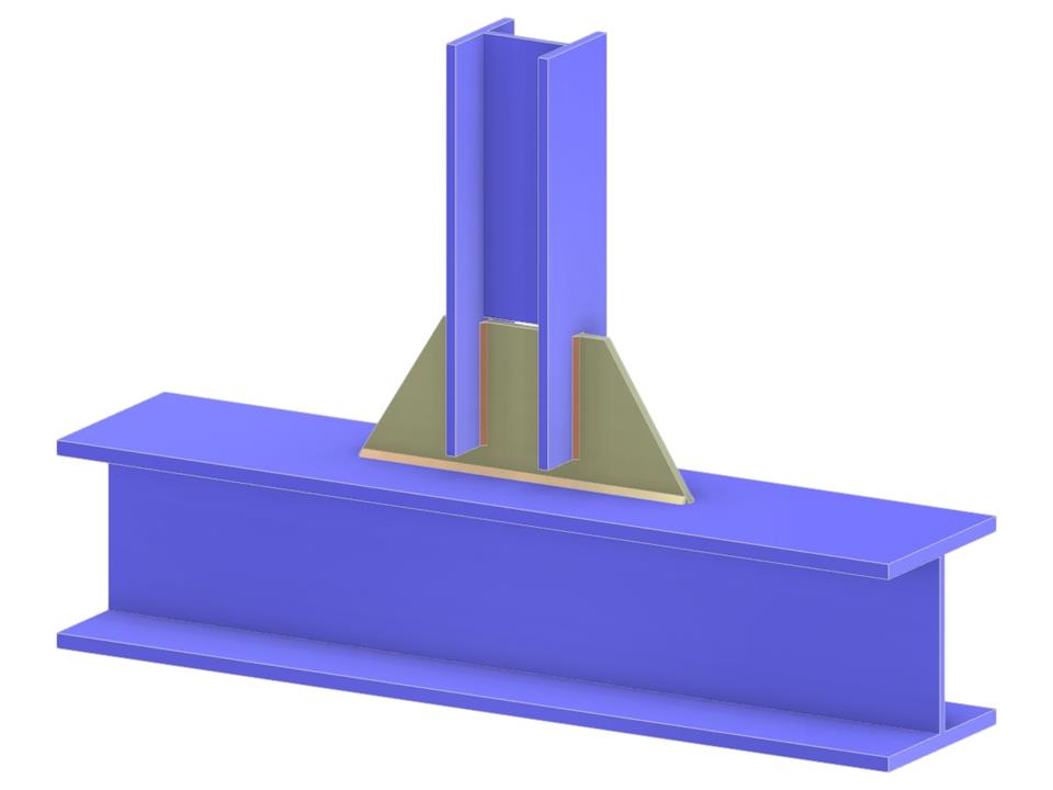 Model 005207 | Truss T-Joint | Vertical to Chord Connection via Gusset Plate