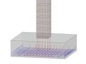 Concrete member paired with a reinforced foundation for accurate reinforcement quantity determination
