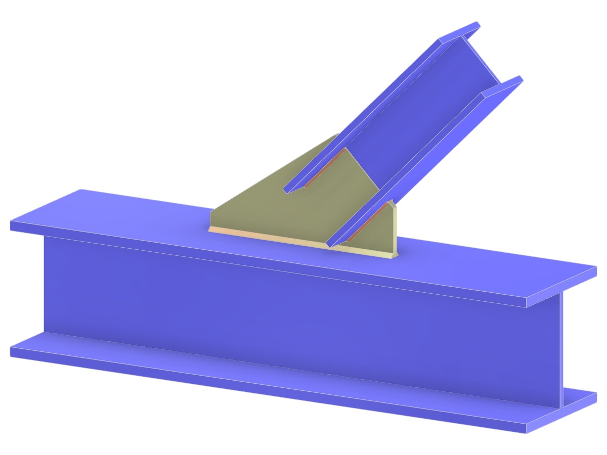 Model 005228 | Truss Y-Joint | Diagonal to Chord Connection via Gusset Plate