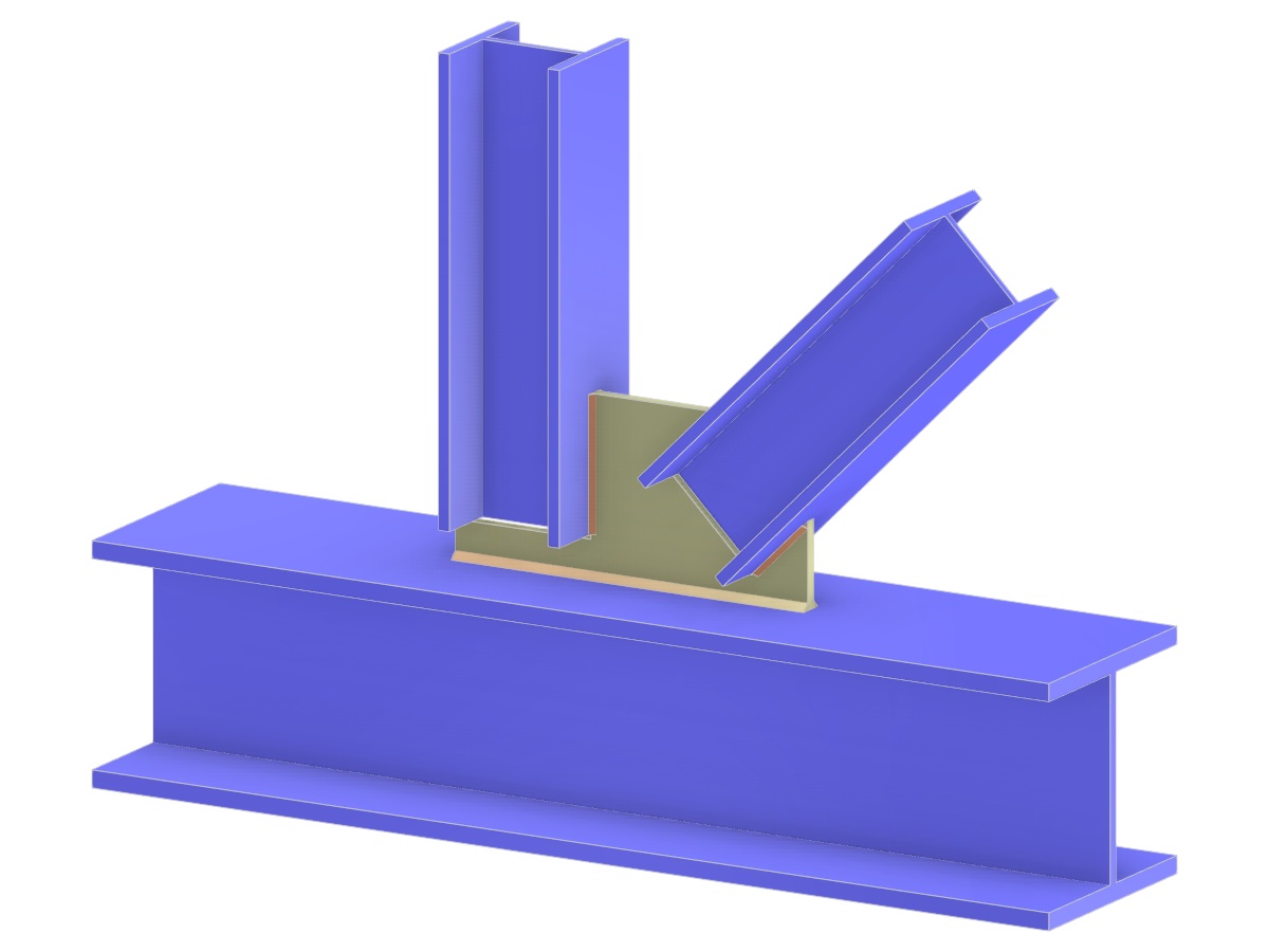 Model 005255 | Truss N-Joint | Diagonal and Vertical to Chord Connection via Gusset Plate