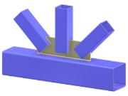 Model 005325 | Truss KT-Joint | Diagonals and Vertical to Chord Connection with Gusset Plate