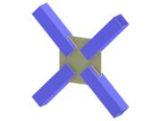 Model 005340 | Bracing X-Joint | Diagonal to Diagonal Connection via Gusset Plate