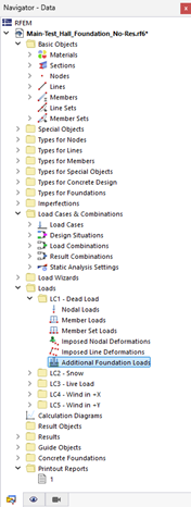 Concrete Foundations | New additional foundation load via Data navigator