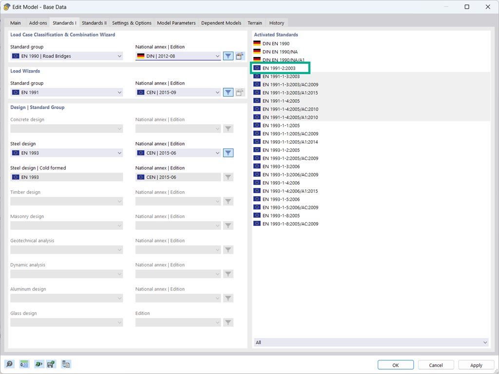 Feature 002906 | Load Case Combinatorics According to EN 1991-2:2003 Based on DIN EN 1990 for Road Bridges