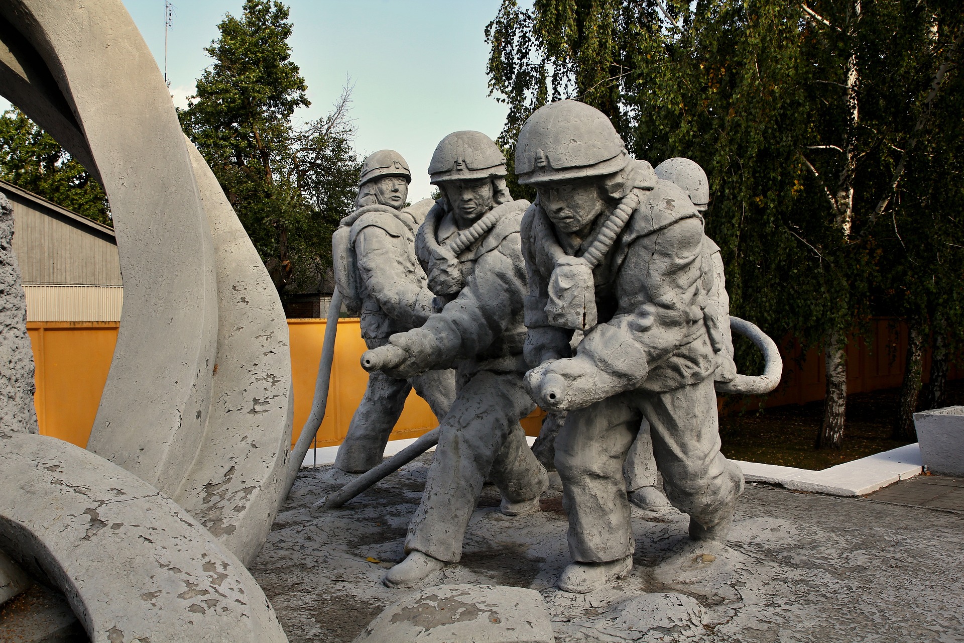The monument to the firefighters in Chernobyl. None of them survived.