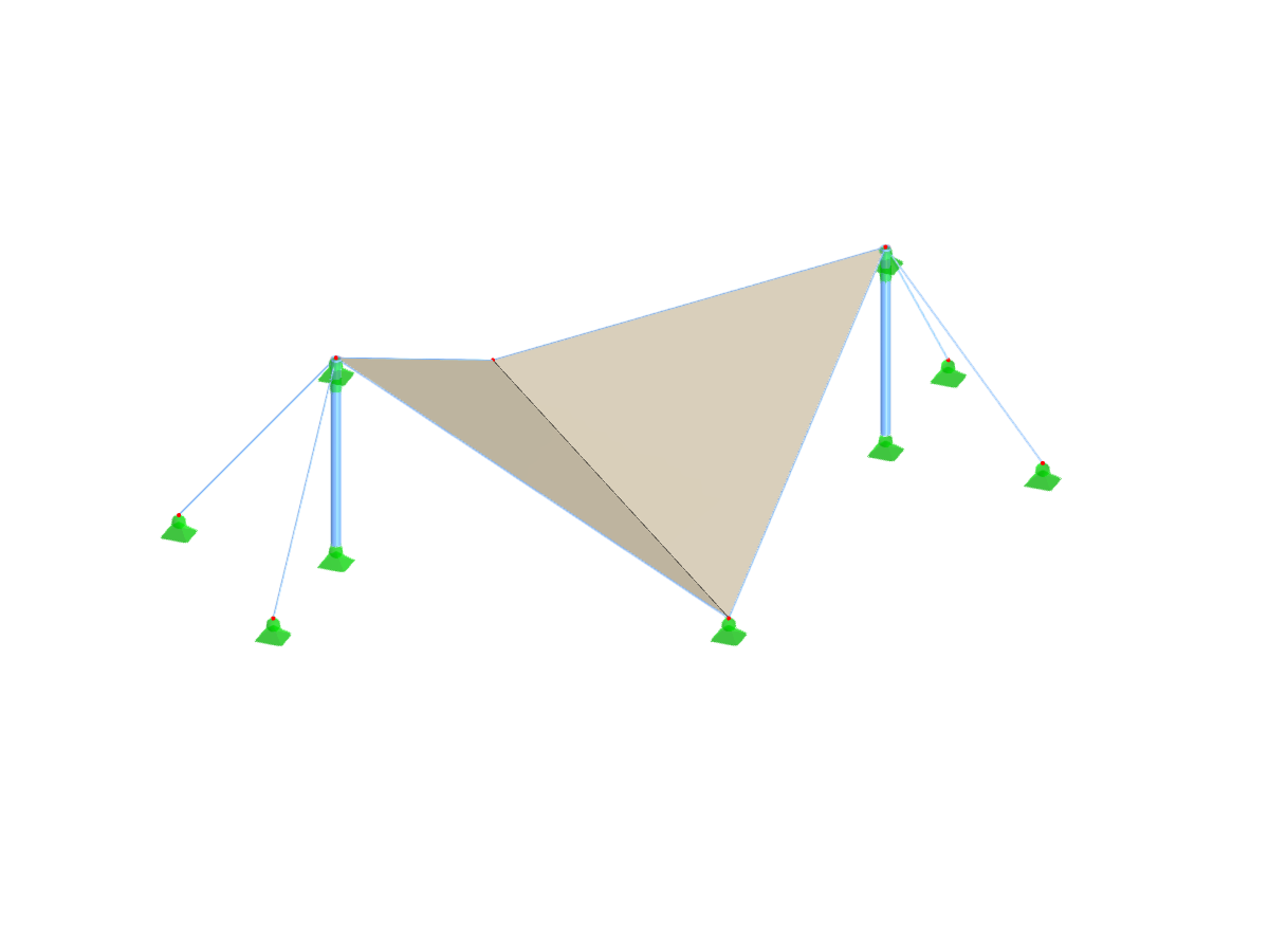 Model 005382 | Structure with PES-PVC membrane, steel cables, and posts