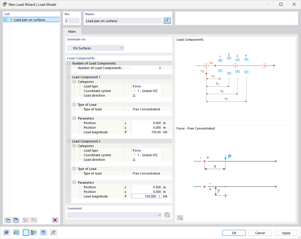 Dialog Box "New Load Wizard | Load Model"