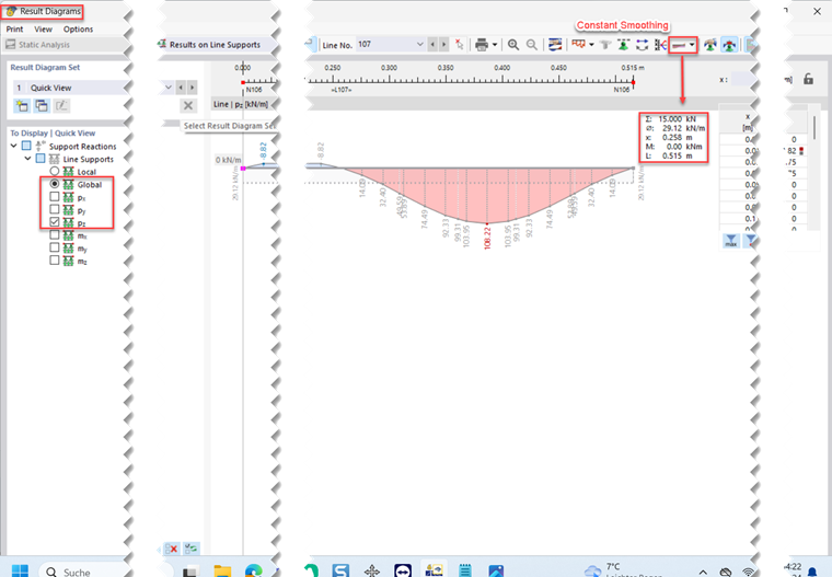 FAQ 005629 | How can I analyze support reactions on line supports of surfaces?
Are the result sections helpful?