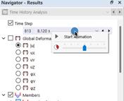 Starting Animation of Time Steps via Shortcut Menu