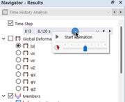 Starting Animation of Time Steps via Shortcut Menu