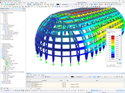 Deformation of airship hangar in RFEM