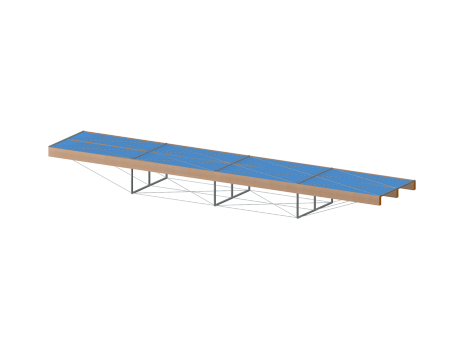 Model 005480 | Timber-Steel Bridge with Moving Load, Analyzed with Structural Engineering Software
