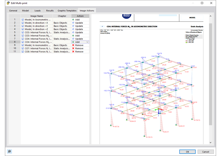 Overview with Options for Image Actions