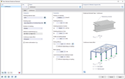 Technical display of a continuous rotational restraint made of trapezoidal sheeting | Structural model