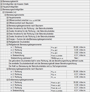 Calculated design moments at the bottom side of a plate structure in the analytical model