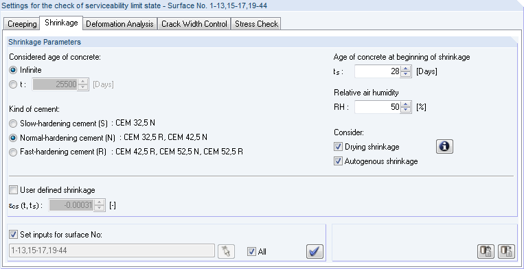 Window 1.3 with Surfaces and Shrinkage tab, marked as Image 2.147