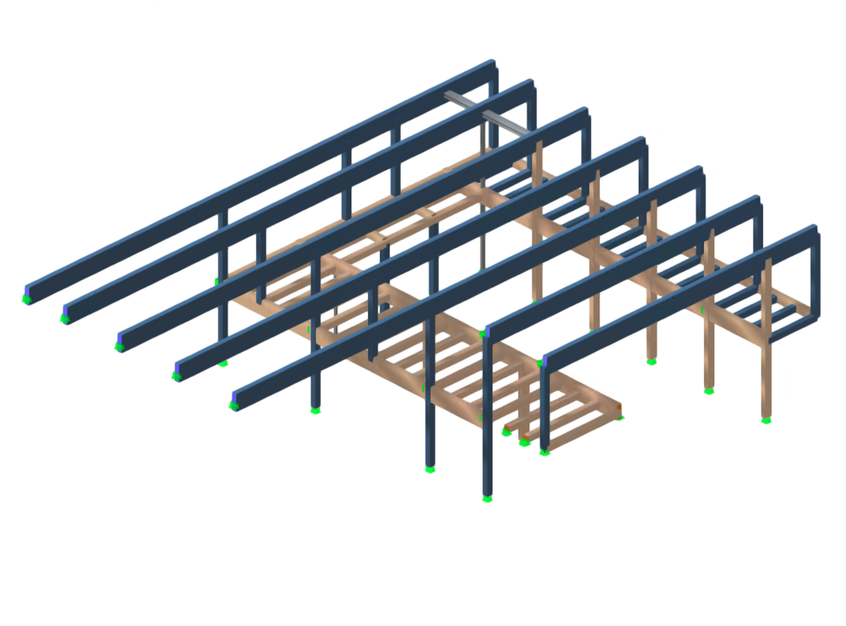 Extension of Vilstalhalle in Vilsbiburg | Timber structure | Steel structure | Steel beam | Model 005497