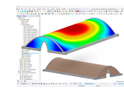 Masonry arch hall highlighting the combination of masonry with a reinforced concrete main structure in an engineering design context.