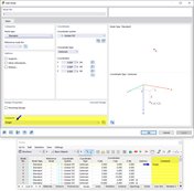 Software interface | Comment in the dialog box | Table-based data entry