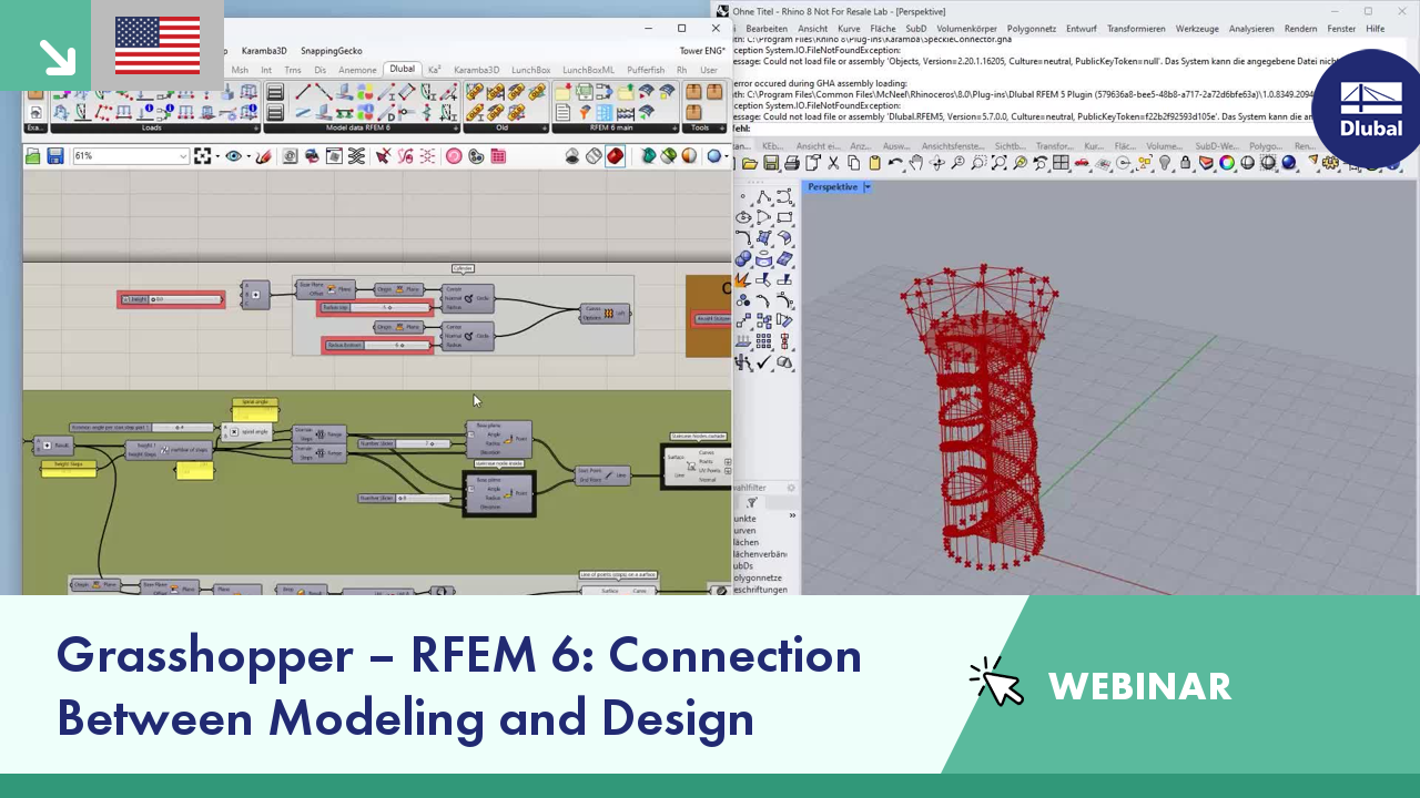 Webinar cover featuring the reference VG 005265 and a title on modeling and design integration.