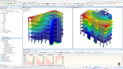 Modal analysis output graph | building model add-on interface displaying eigenfrequency data