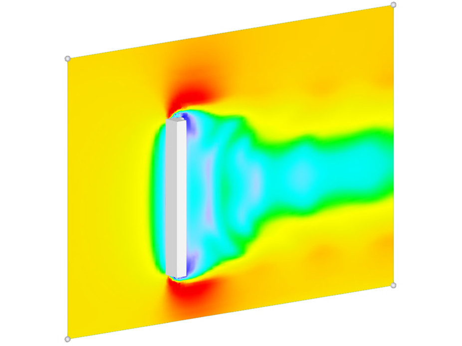 Antenna example demonstrating wind simulation with RWIND and load distribution.