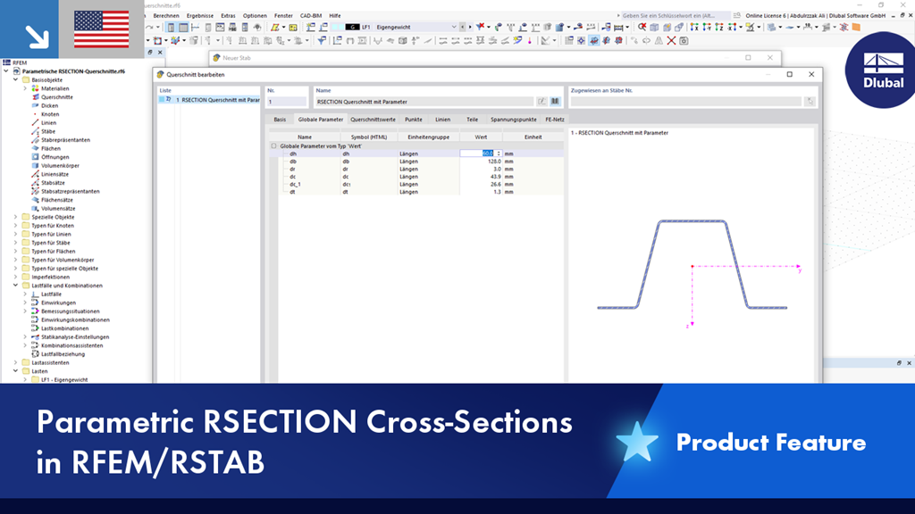 Parametrische RSECTION-Querschnitte in RFEM und RSTAB veranschaulicht