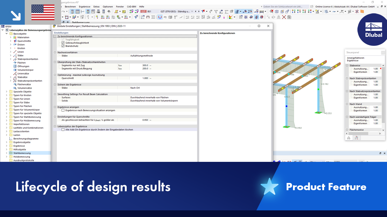 Product Feature of Design Result Lifecycle for Steel, Steel Joints, Aluminum, and Timber