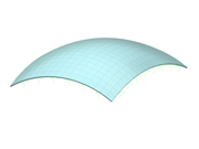 Curved multilayer glass structure with precise layered configuration for design analysis