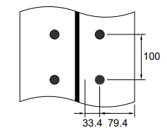 Image depicting the spacing relationship between row 1 and row 2 in a structural layout.