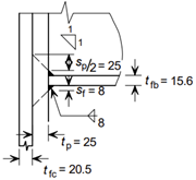 Precise bolted end plate dimensions outlined in technical drawing | Engineering details
