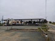 Photovoltaic roofs on a car park in the Vendée, providing solar energy and shade for vehicles