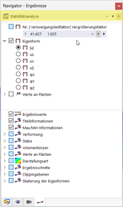 The result of the add-on is presented in a structured list in Results Navigator.