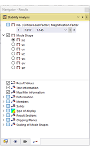 The result of the add-on is presented in a structured list in Results Navigator.