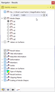 The result of the add-on is presented in a structured list in Results Navigator.