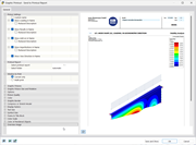 The application documents results by integrating graphics into the printout report.