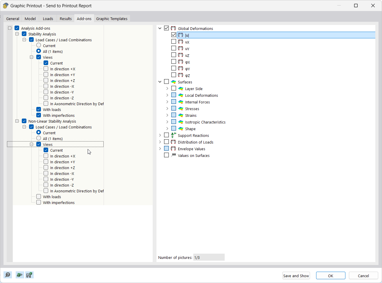 The image shows a user interface for creating and editing multi-prints.