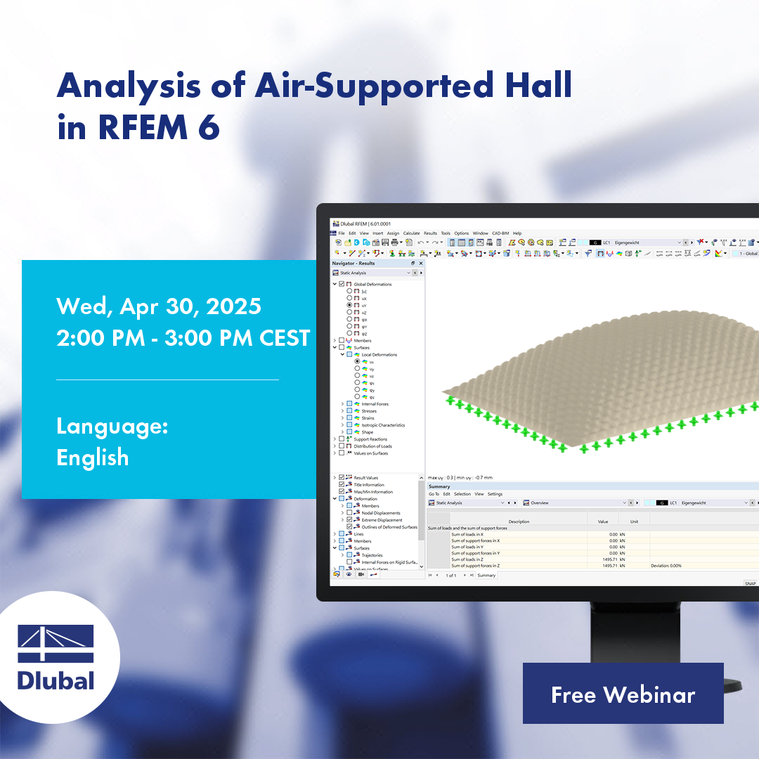 Analysis of Air-Supported Hall \n in RFEM 6