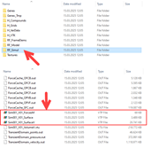 Files in VTP format shown in a working directory for advanced analysis in construction projects.