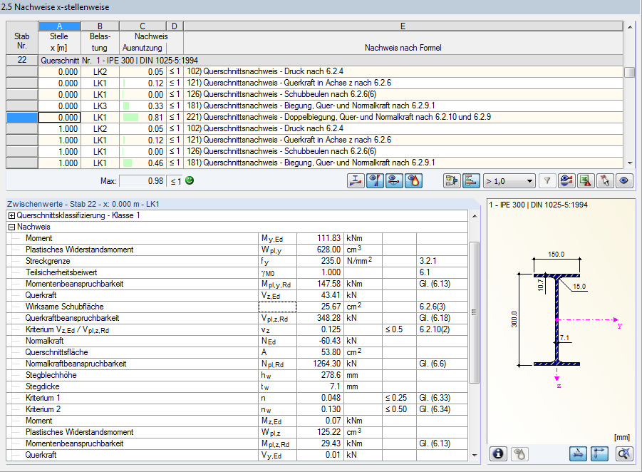Window 2.5 for point-by-point analysis of design checks in a building model.
