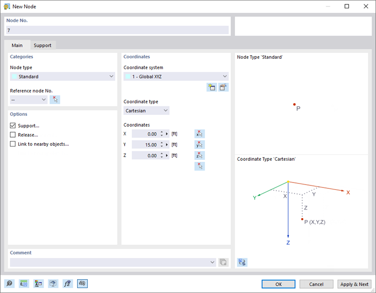 Dialog Box "New Node"