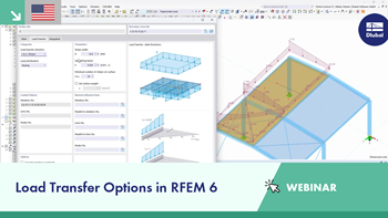 Overview of load transfer options in RFEM 6 during a webinar session.
