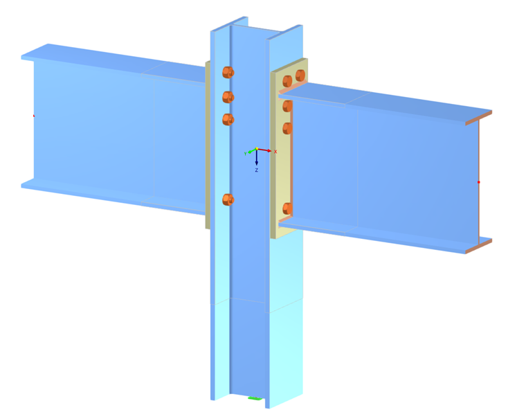 Model 005595 | Unstiffened Bolted End Plate Connection