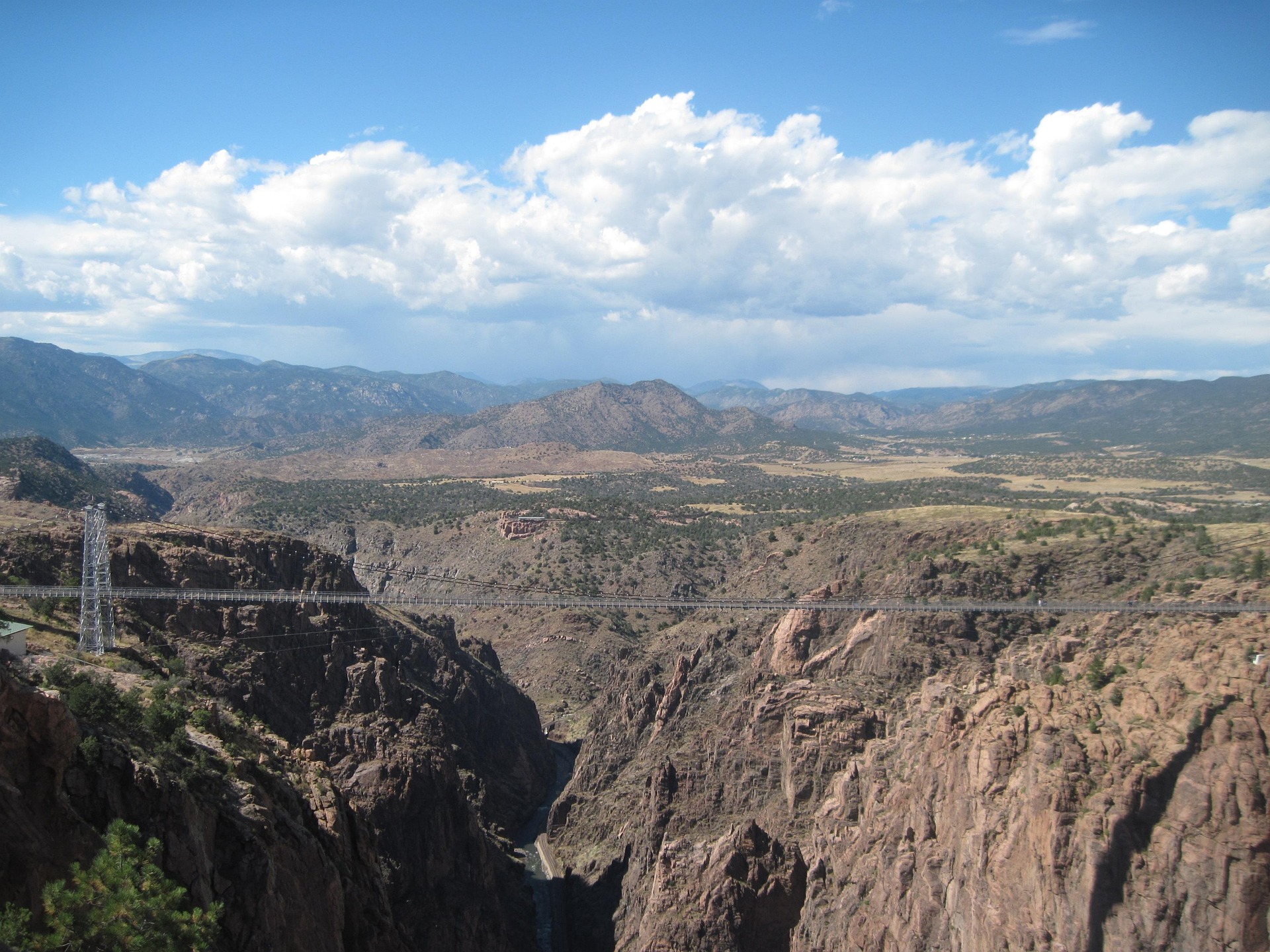 Royal Gorge Bridge in Colorado, impressive suspension bridge with spectacular view.