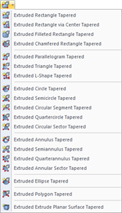 Illustration of a software tool showing the extrusion of surfaces in a building application.